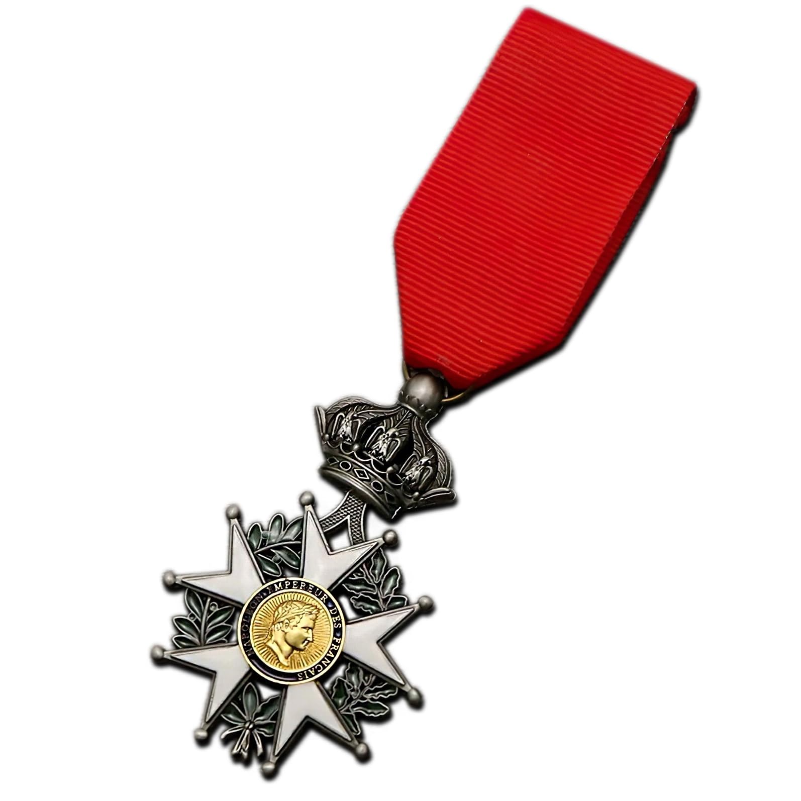 Légion d'honneur française Médaille militaire la plus élevée Reproduction de la médaille de l'Ordre du mérite de Napoléon avec couronne