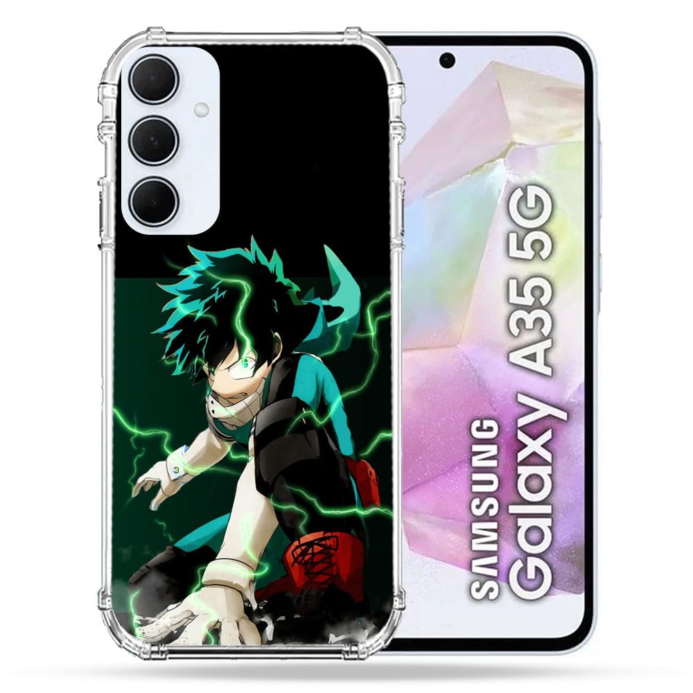 Cokitec Reinforced Case for Samsung Galaxy A35 5G Manga My Hero Academia Deku