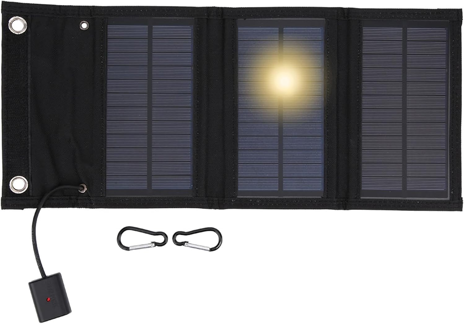 15W Portable Solar Panel Foldable Pack, IP65 Solar Charger for Hiking Camping Tourism, Monocrystalline Solar Energy Panel for Outdoor Supplies, USB 5V Output f
