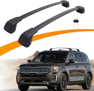 Snailfly Lockable Roof Rack Cross Bars for 2019-2025 Kia Telluride S SX SX-P EX - 165 lbs Capacity, Sunroof Clearance
