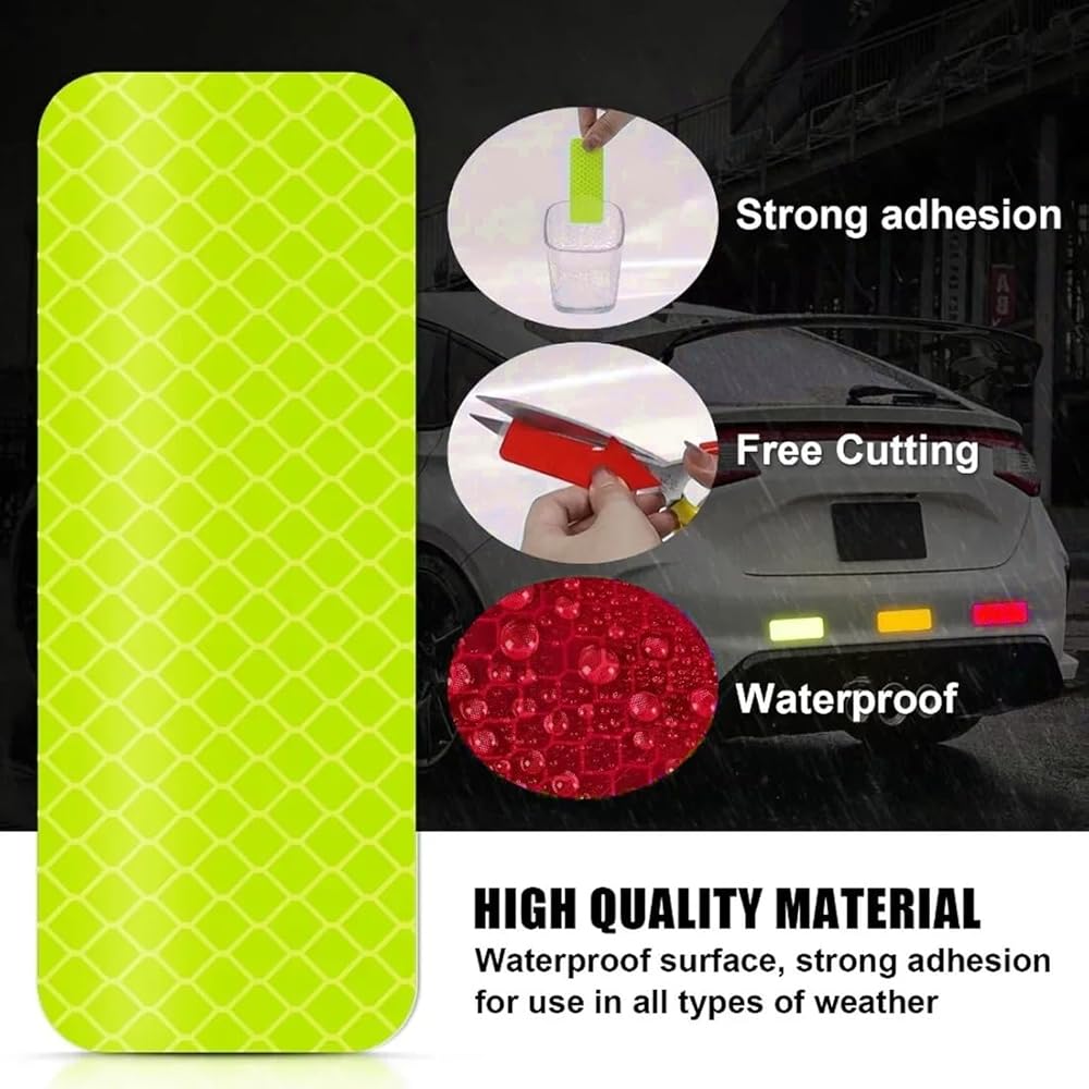 Nastro Adesivo Riflettente PSLER 36 Pezzi - Adesivi Catarifrangenti Per Moto, Bici E Caschi - Impermeabile - Foto 4