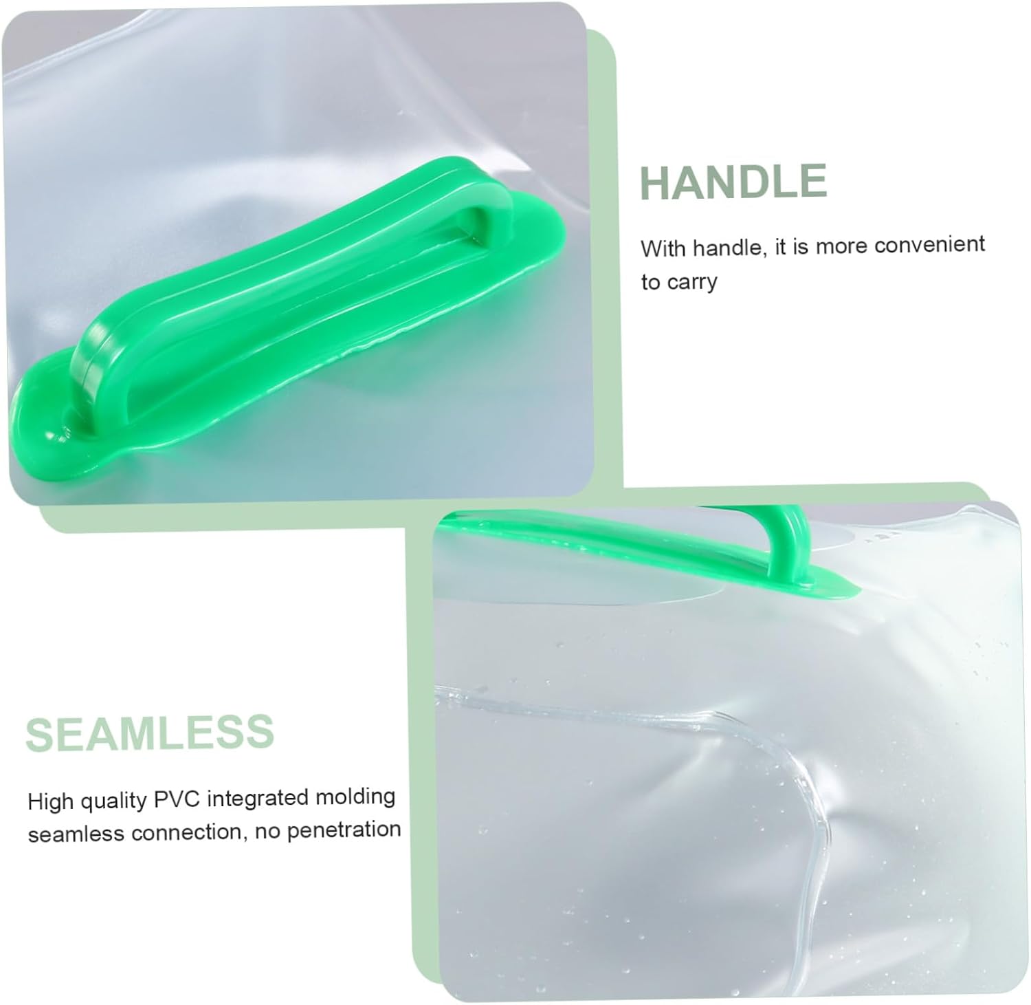 Abaodam 2pcs Portable Water Carrier Bag Outdoor Water Storage Container for Hiking Camping and Emergency Use Design