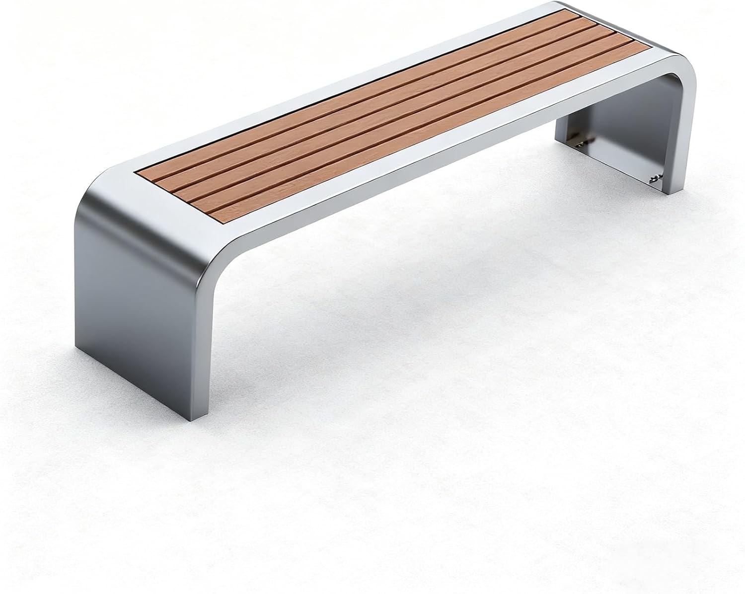 304 Stainless Steel Outdoor Garden Bench Patio Seating Weather-Resistant Garden Bench Park Seat Chair for Garden Porch Park and Lounge(A,120cm/47in)