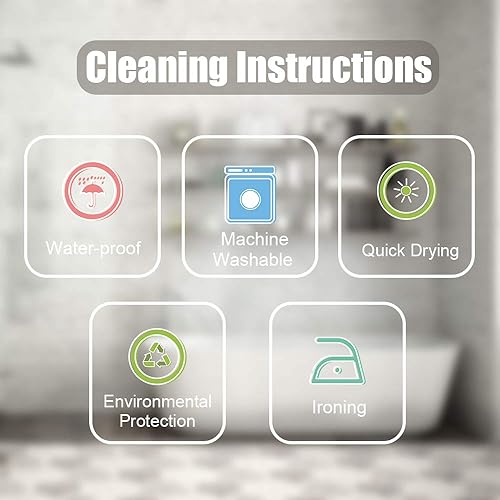 Miniatura 7 de Cortina de ducha con diseño de tortugas marinas verdes, playa y tema náutico, juego de cortina para baño impermeable y lavable con ganchos,