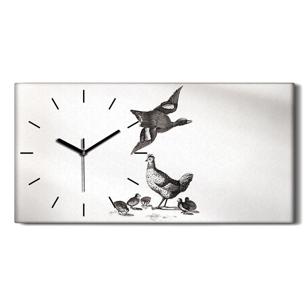 Horloge sur toile sans tic tac pour dormir en toute sérénité