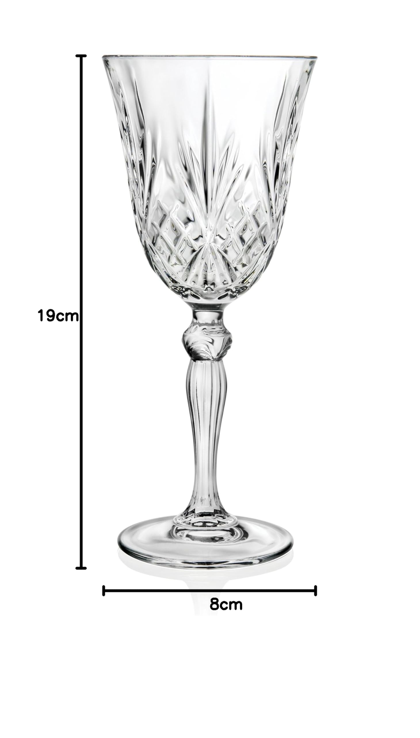 RCR Crystal Melodia Weingläser, Set mit 12 Trinkgläsern, 210 ml, Weinprobier-Set, Luxion Kristallglas, luxuriöse Weinkelche, spülmaschinenfest, ideal für Unterhaltung/besondere Anlässe