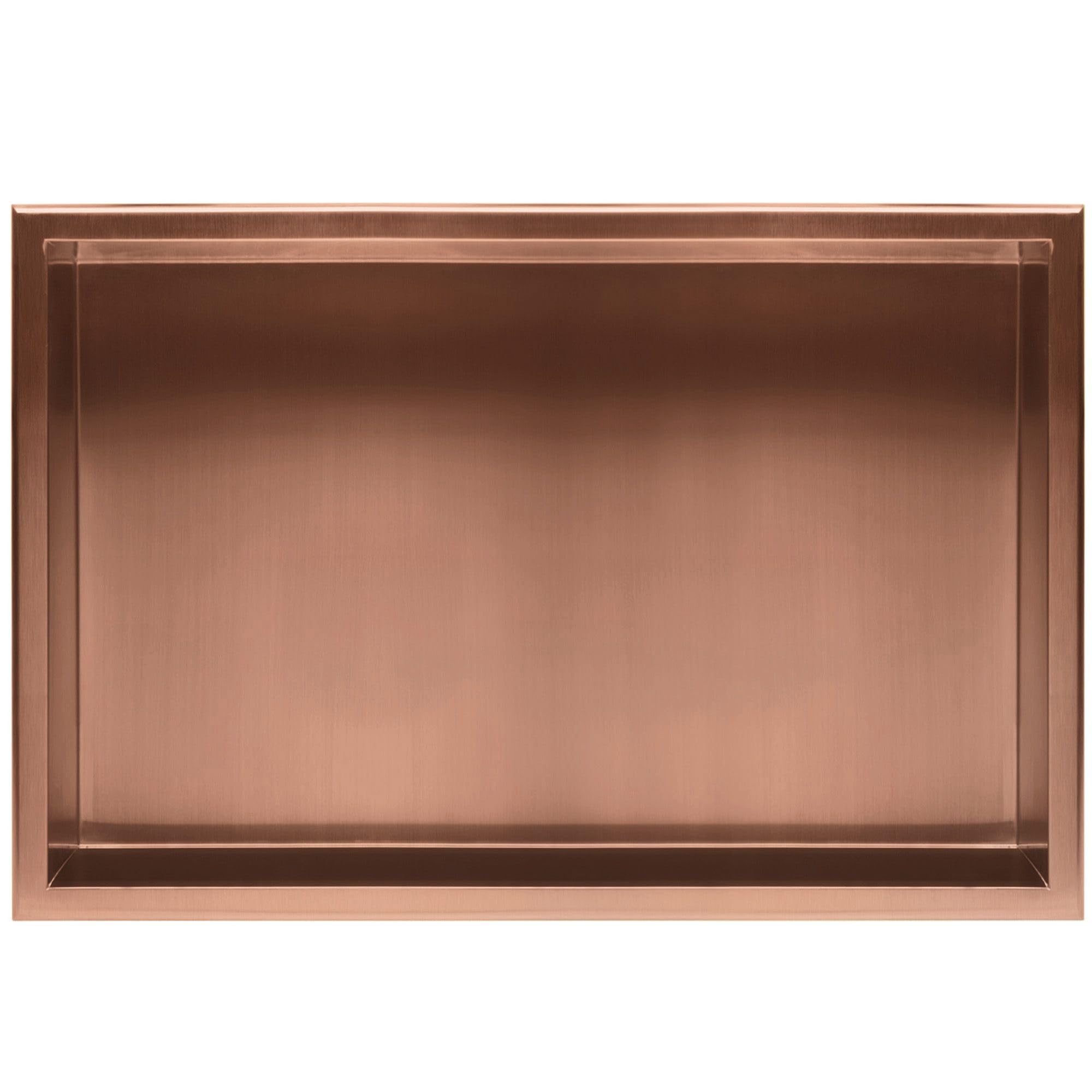 Rea - Półka Łazienkowa Wnękowa 30X60, Ze Stali, Miedź Szczotkowana 10X60X30cm