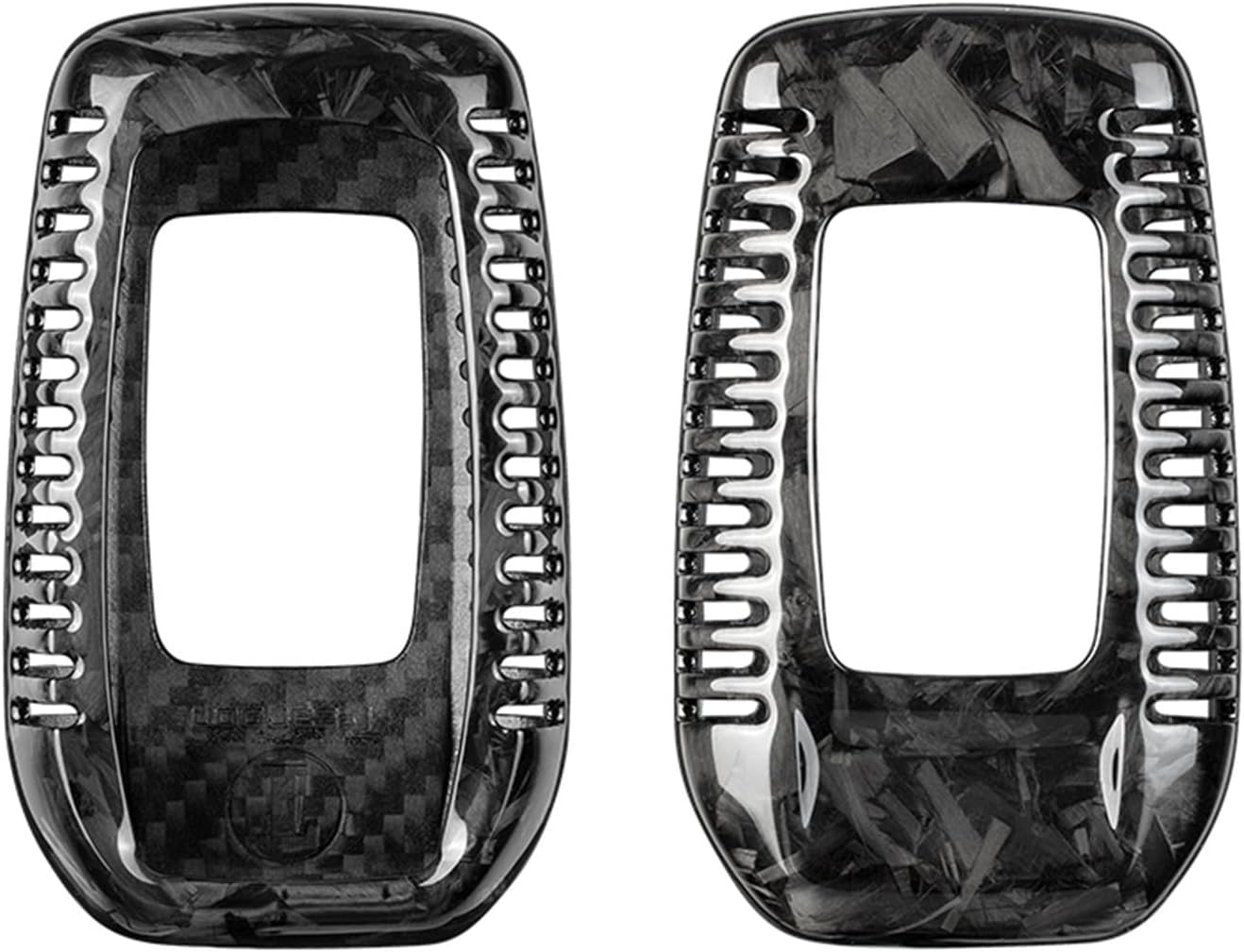 Forged Carbon Fiber Key Fob Cover for Toyota Alphard Fortuner Hilux Land Cruiser RAV4 Prime Sienna Tundra Vellfire Venza Car Remote Key Fob Case for Men Women - for Bump Back Key - Black