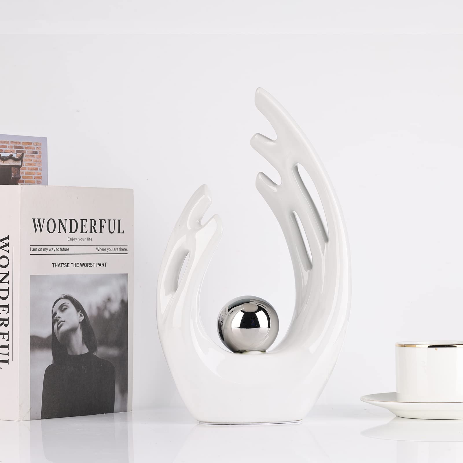 XMGZQ Centrotavola Moderno Design,Statuette Decorative Casa,Arredo Casa,Oggetti Decorativi per la Casa,Ceramica Accessori Casa Arredamento,Statue Decorative Casa,Angioletto Ceramica,Scultura,Statuetta