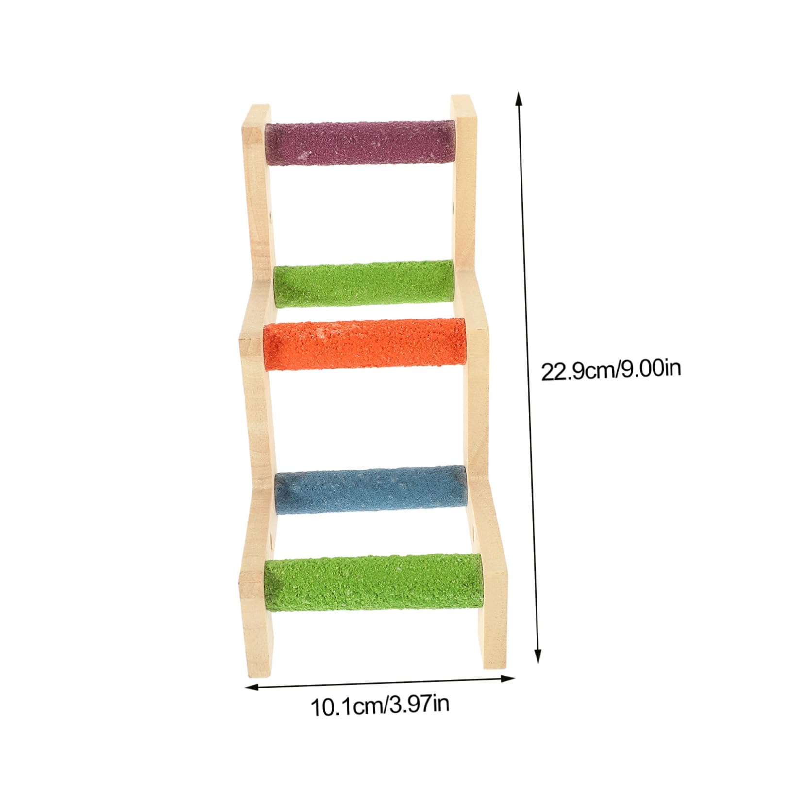 BESPORTBLE Parrot Ladder Toy Wooden Bird Ladder Cockatiel Perch Bendable Bridge for Hamster Bird Cage
