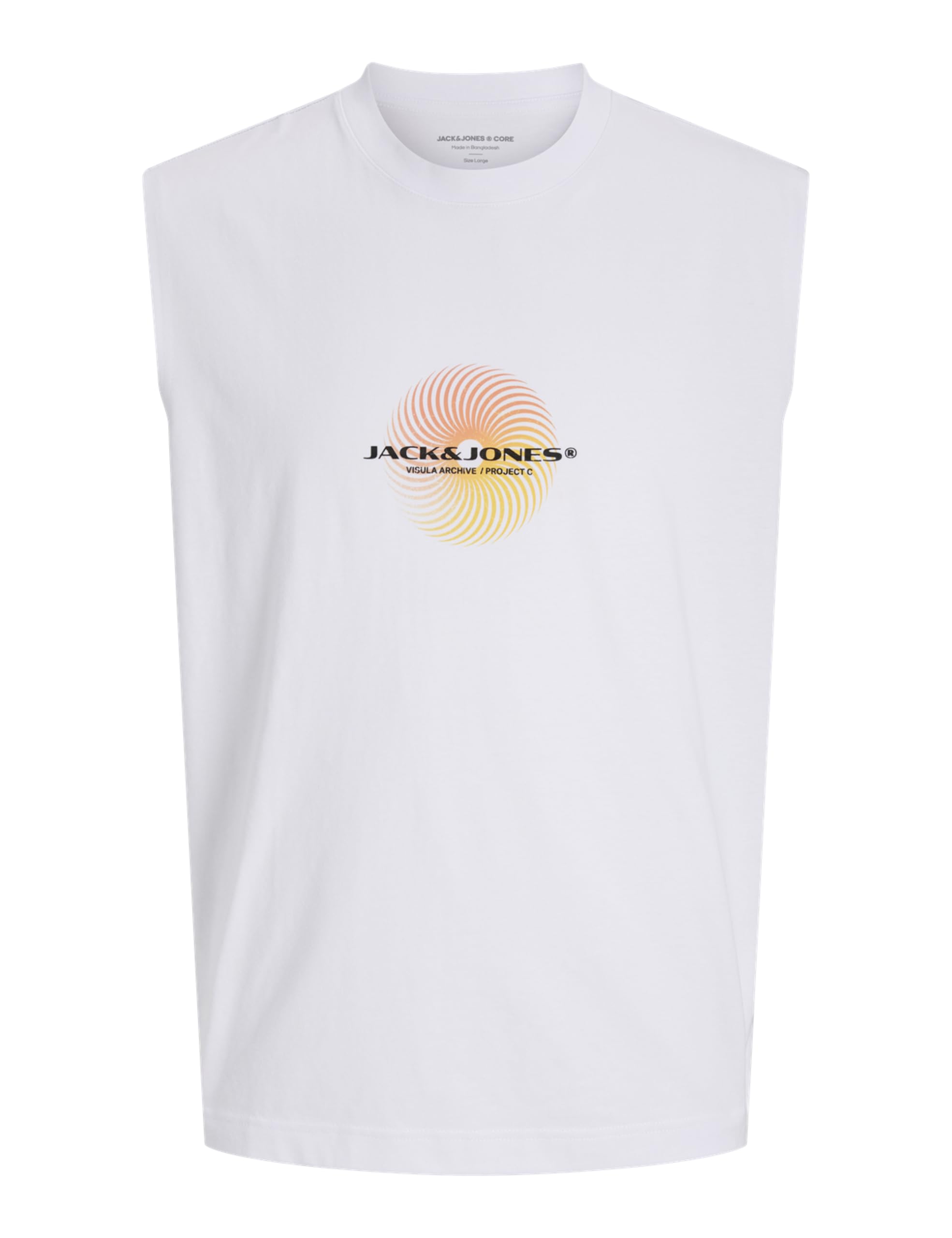 JACK & JONES Men's Jcocalma SL Tee Crew Neck, Bright White, XXL