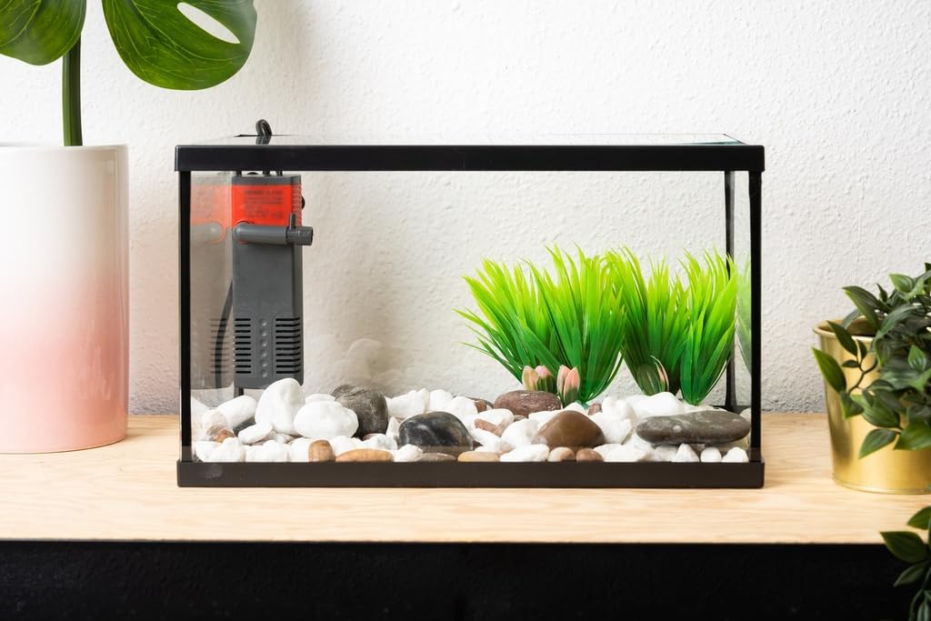 Acuario Cristal con Marco Negro 20 L. + Filtro (XIL)