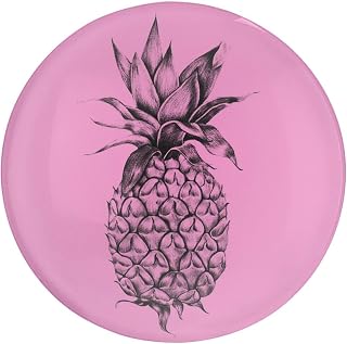 Pineapple Summer Fruit Glass Strong Magnetic Refrigerator Magnet Fridge Sticker Purple Pink Background Decorative Magnets for Fridge Locker Home Decorations Gift Set for Magnetic Board' 1 PCS