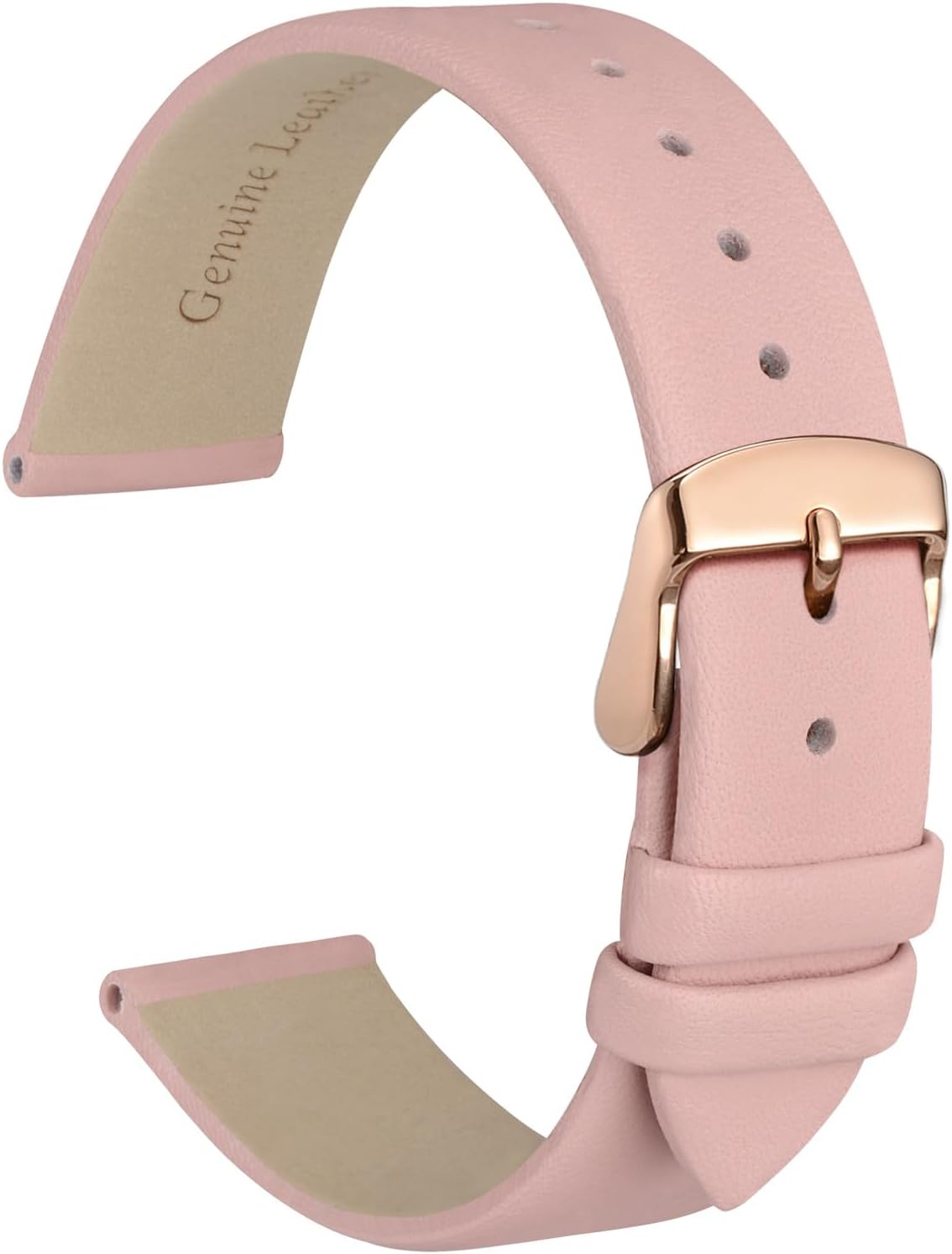 WOCCI Elegant Watch Straps, Genuine Leather Replacement Bands, Stainless Steel Buckle, 8mm 10mm 13mm 12mm 14mm 16mm 18mm 20mm 22mm