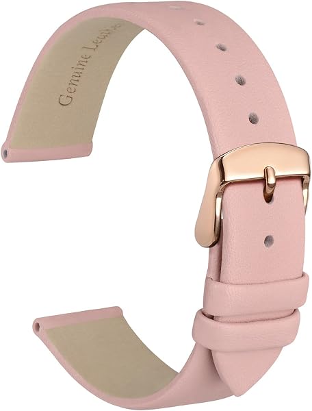 WOCCI Elegant Watch Straps, Genuine Leather Replacement Bands, Stainless Steel Buckle, 8mm 10mm 13mm 12mm 14mm 16mm 18mm 20mm 22mm - 1