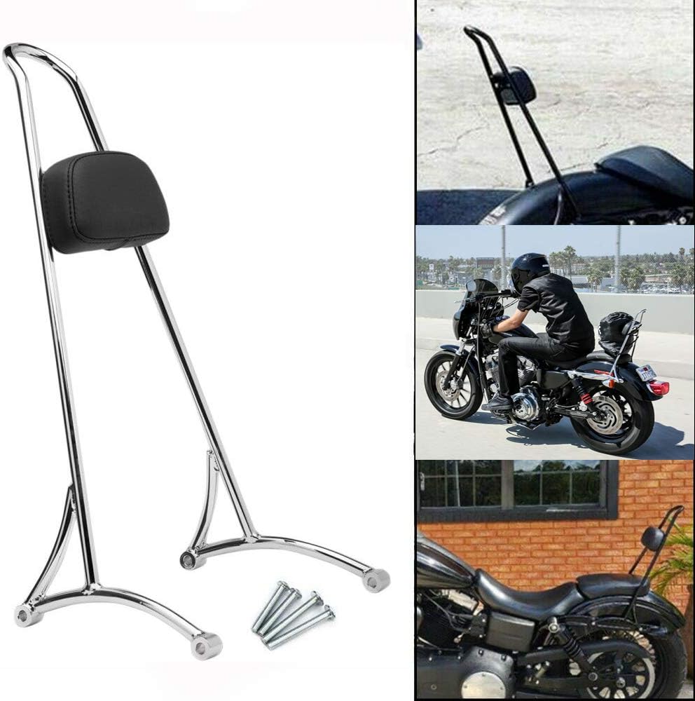 SMT-20" Tall Chrome Sissy Bar Compatible With 2004-2015 Harley Sportster Nightster Iron [B078GDW9GK]
