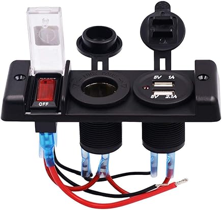 Bomcomi Interruptor Panel de Control Center Circuit Breaker 12V del Coche del veh?culo LED Indicater mechero USB Dual Bomcomi Interruptor Panel de Control Center Circuit Breaker 12V del Coche del veh?culo LED Indicater mechero USB Dual