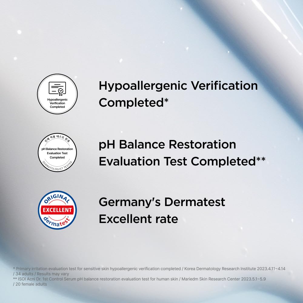 ACNI Dr. 1st Control Serum, Fast-Soothing Formula for Acne-Prone Skin, Non-Comedogenic Daily Serum for Oil-Water Balance, Korean Skin Care (1.35 fl.oz./40ml) - Image 6