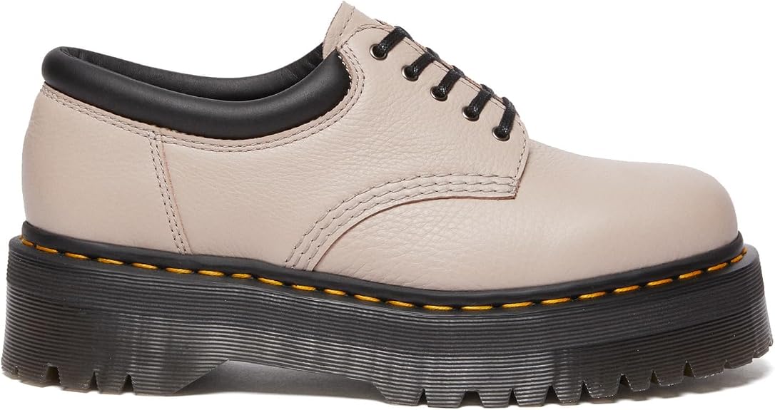 Dr. Martens Men's 8053 Quad Leather Platform Shoes, Black Black