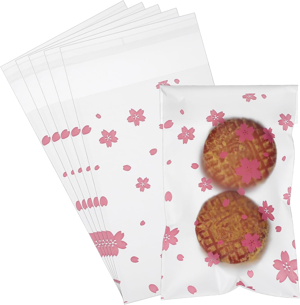 PATIKIL Cookie Treat Bags, 3" x 4" 100 Pcs Clear Self Sealing Bags Matte OPP Bakery Packaging for Biscuits Popcorn Party Favors Weddings