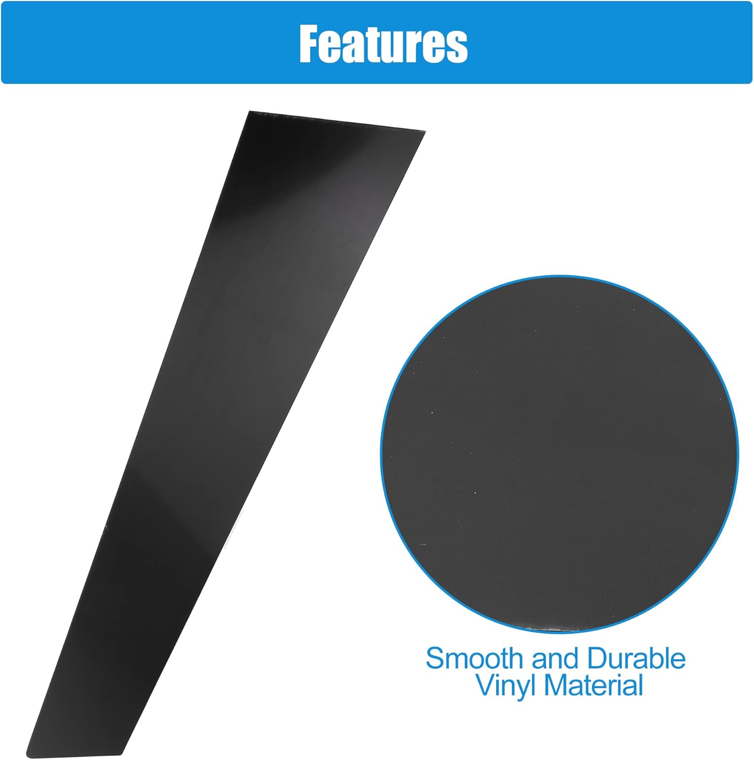 X AUTOHAUX 8 Pcs Car Pillar Post Side Door Window Cover Trim for Hyundai Elantra Sedan 2017 2018 Bright Black