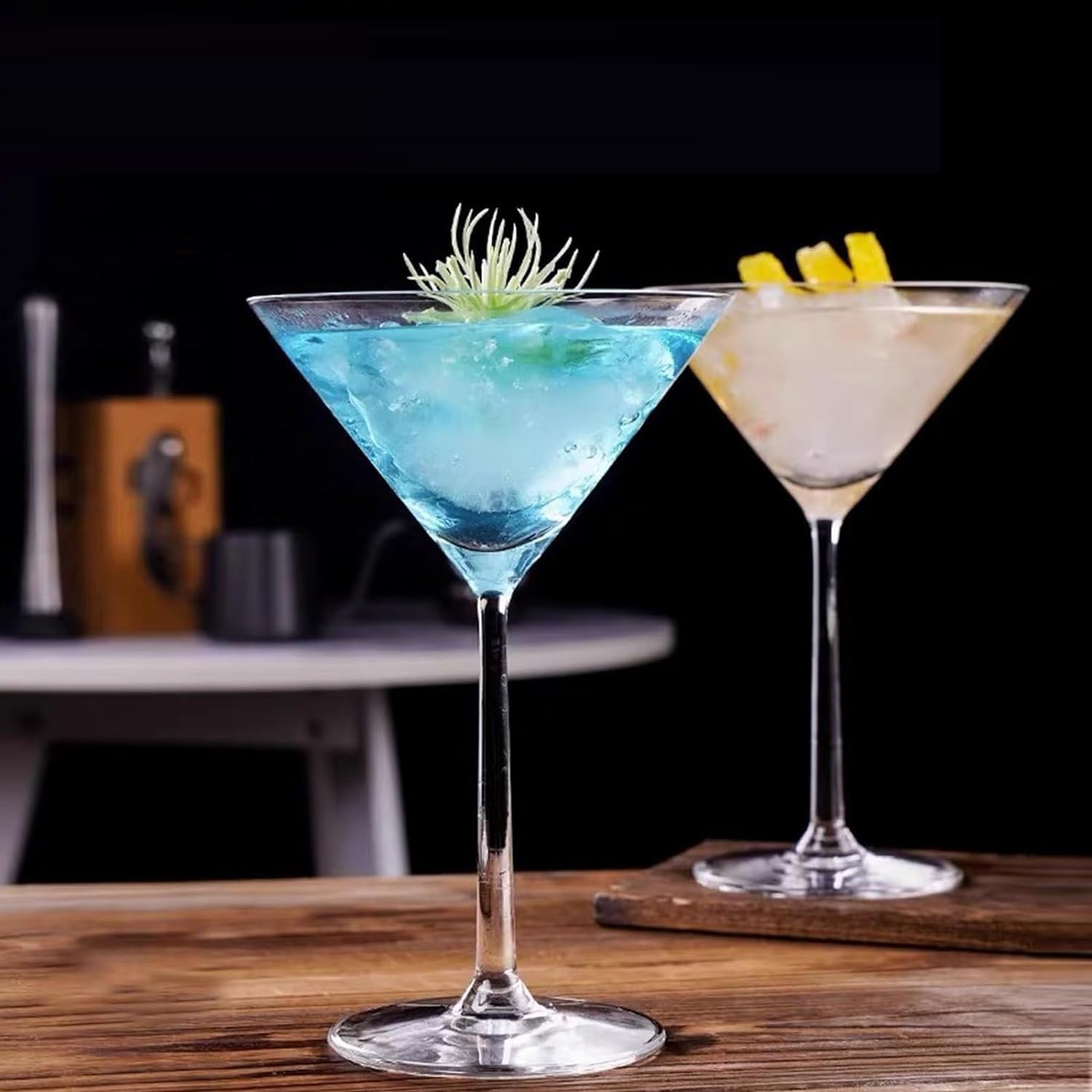TIENER Martini Glasses Set of 12, 160 ML Martini Cocktail Glasses with Stem, Reusable Cocktail Glasses for Bar, Margarita, Whiskey, Gin, Tequila, BPA-Free, Dishwasher-Safe, Clear 2