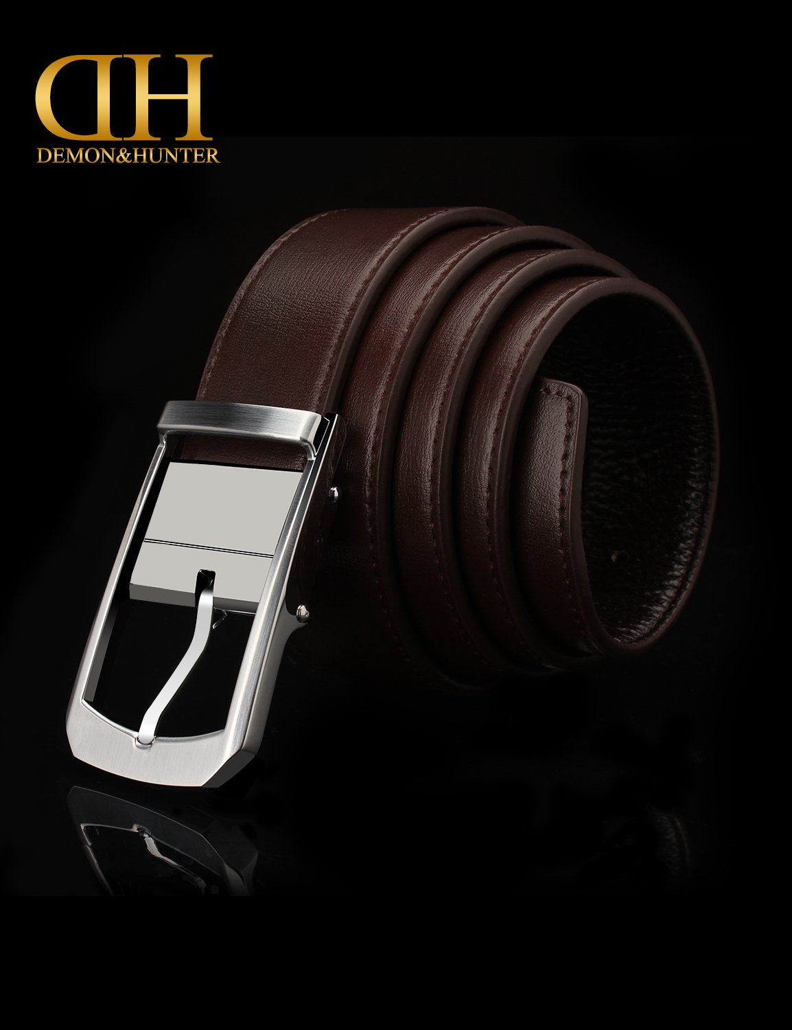 Demon&Hunter PBL Series Men's Prong Buckle Belt P19814(120CM)