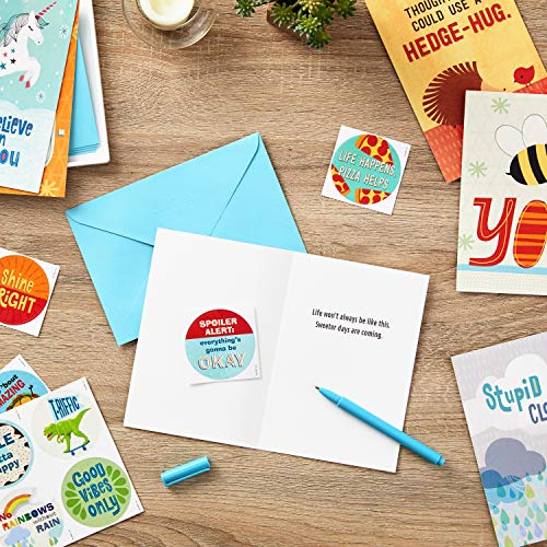 Hallmark Encouragement Cards Assortment For Kids Or Adults (12 Cards And Envelopes, 12 Stickers), Model: 5Stz5110 #TOP1