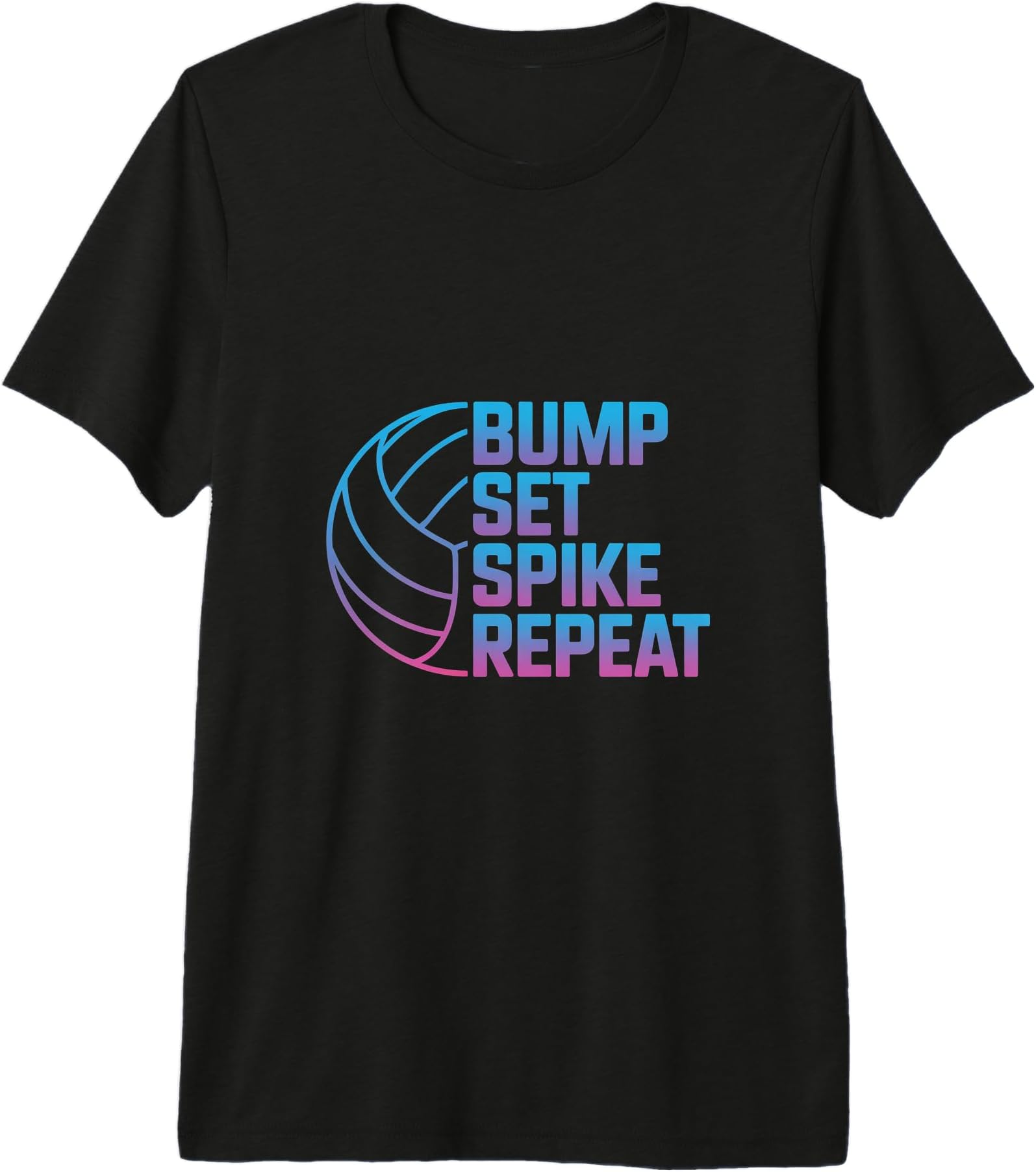 Bump Set Spike Repeat Classic Volleyball Movement Design Premium T-Shirt