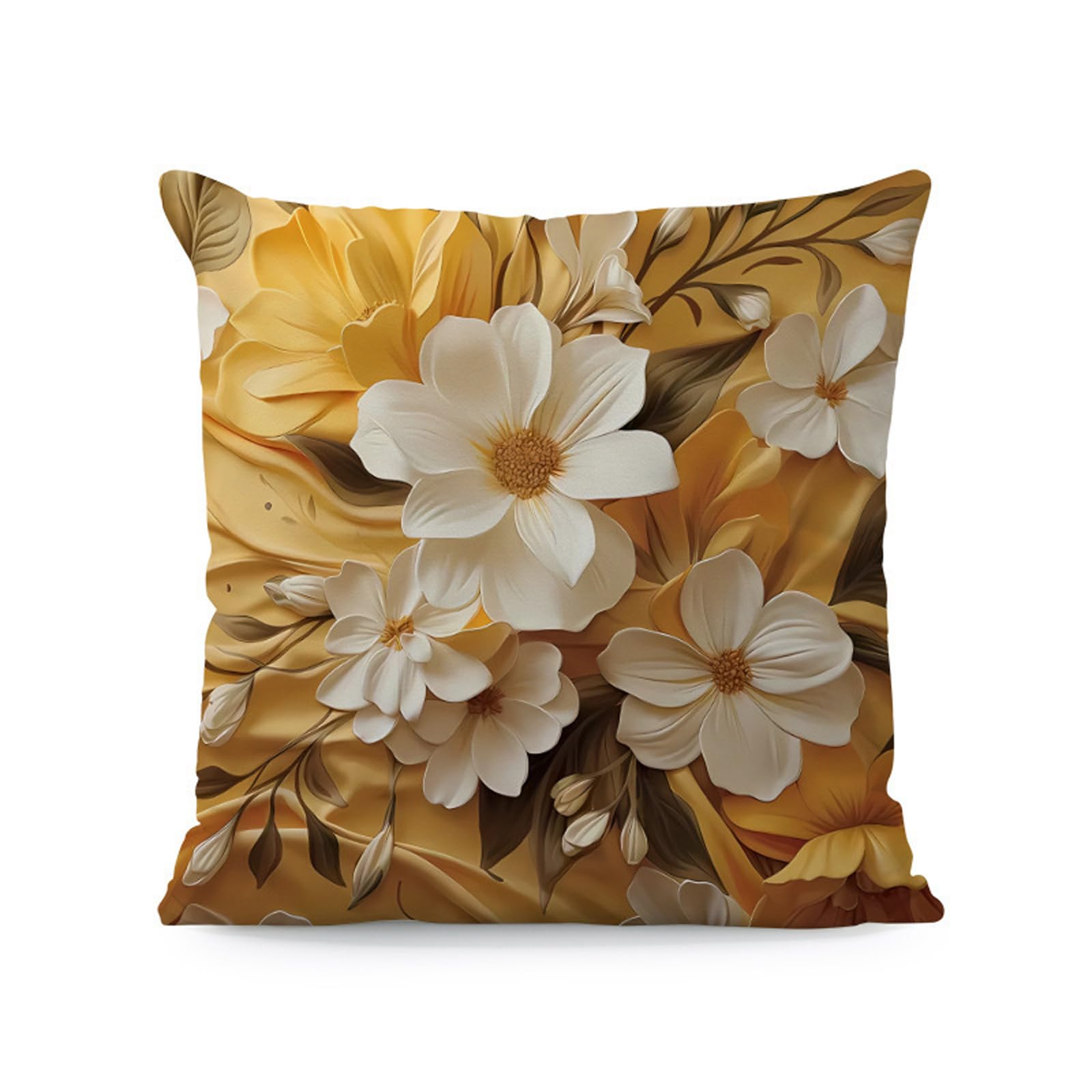 ZEPFJHE Decorative Pillow Cover 45 Cm Polyester Cushion Cover with Printed Front for Sofa Living Room Bedroom Accent Sofa Seating Accent