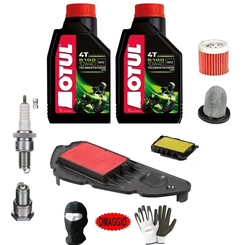 TAGLIANDO-MANUTENZIONE COMPLETO MOTORE CAMBIO LUBRIFICANTE OTUL 5100 SEMISINTETICO FORMULA NGEN CORE 10W40 4T SUPER ACCELLERAZIONE FILTRO OLIO+F.ARIA+CANDELA PER HONDA CHIOCCIOLA @ 150 TWO TONE