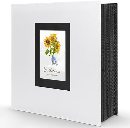 Álbum de fotos de 4 x 6 pulgadas, 600 fotos, cubierta de piel, capacidad extra grande, capacidad para 600 fotos horizontales y verticales de 4 x 6