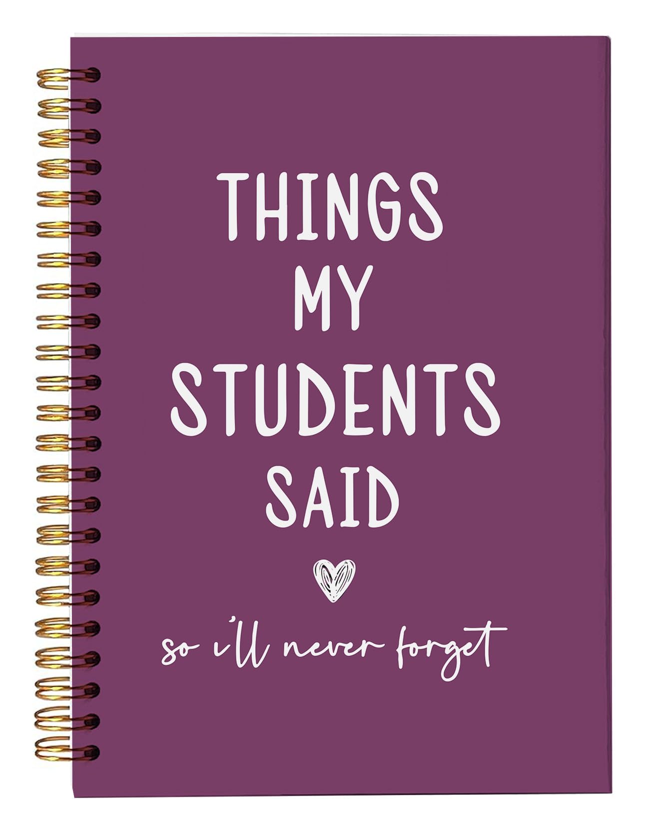 bitCNY Teacher Gift Spiral Notebook Plum, Thank You Gift for Teacher, Teacher Appreciation Gifts, Keepsake Journal, Teacher Notebooks for School Supplies, Home & Office, Spiral Bound 5.5x8.5