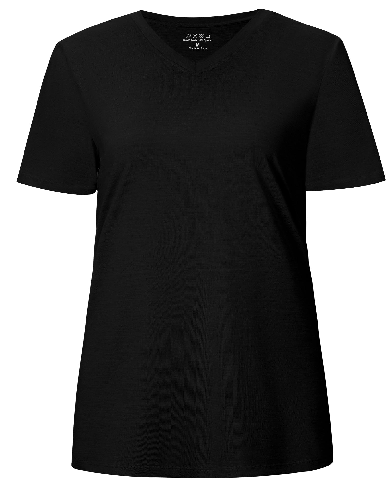 Runhit Sportshirt Damen Kurzarm UV Shirt UPF 50+ Sonnenschutz Funktionsshirt Atmungsaktiv Schnelltrocknend Laufshirt V-Ausschnitt Locker für Yoga Fitness Sport Gym