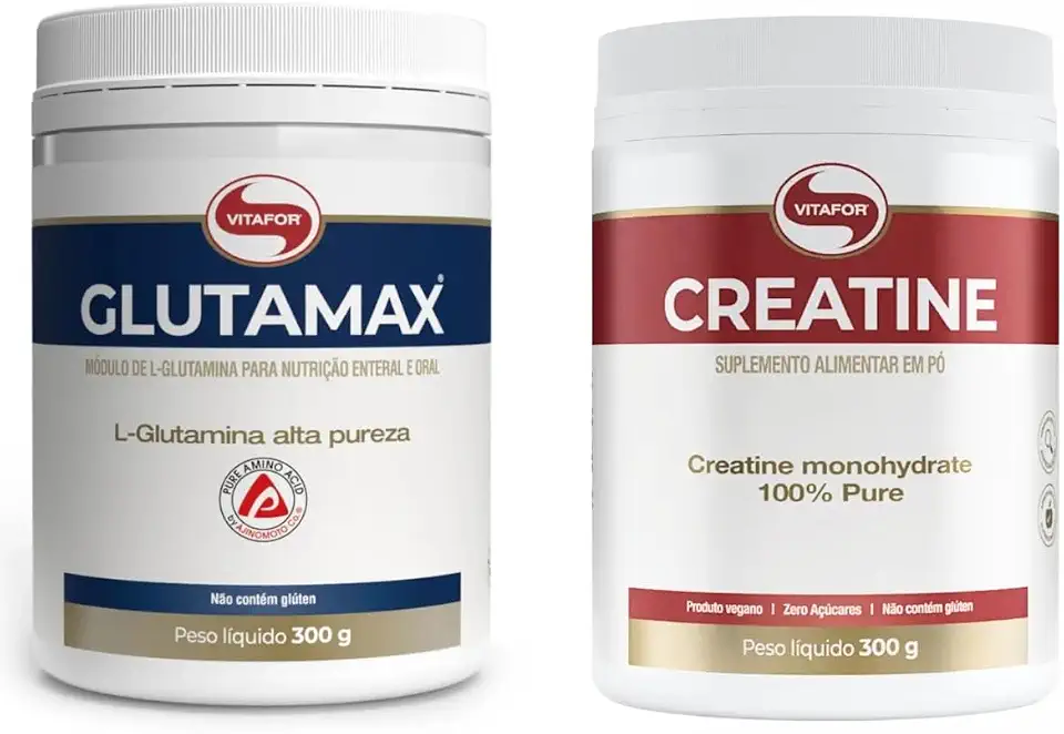 Kit Treino Creatina e Glutamina Glutamax 300g