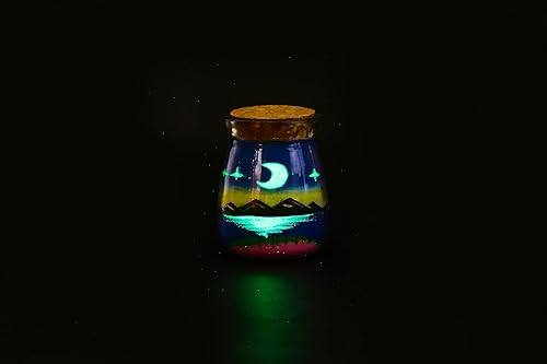 Miniatura 3 de YUANLUGV - Botellas de arena de colores con arena luminosa para niños, elegante y exquisita botella de arte de arena, botellas de arte de arena con