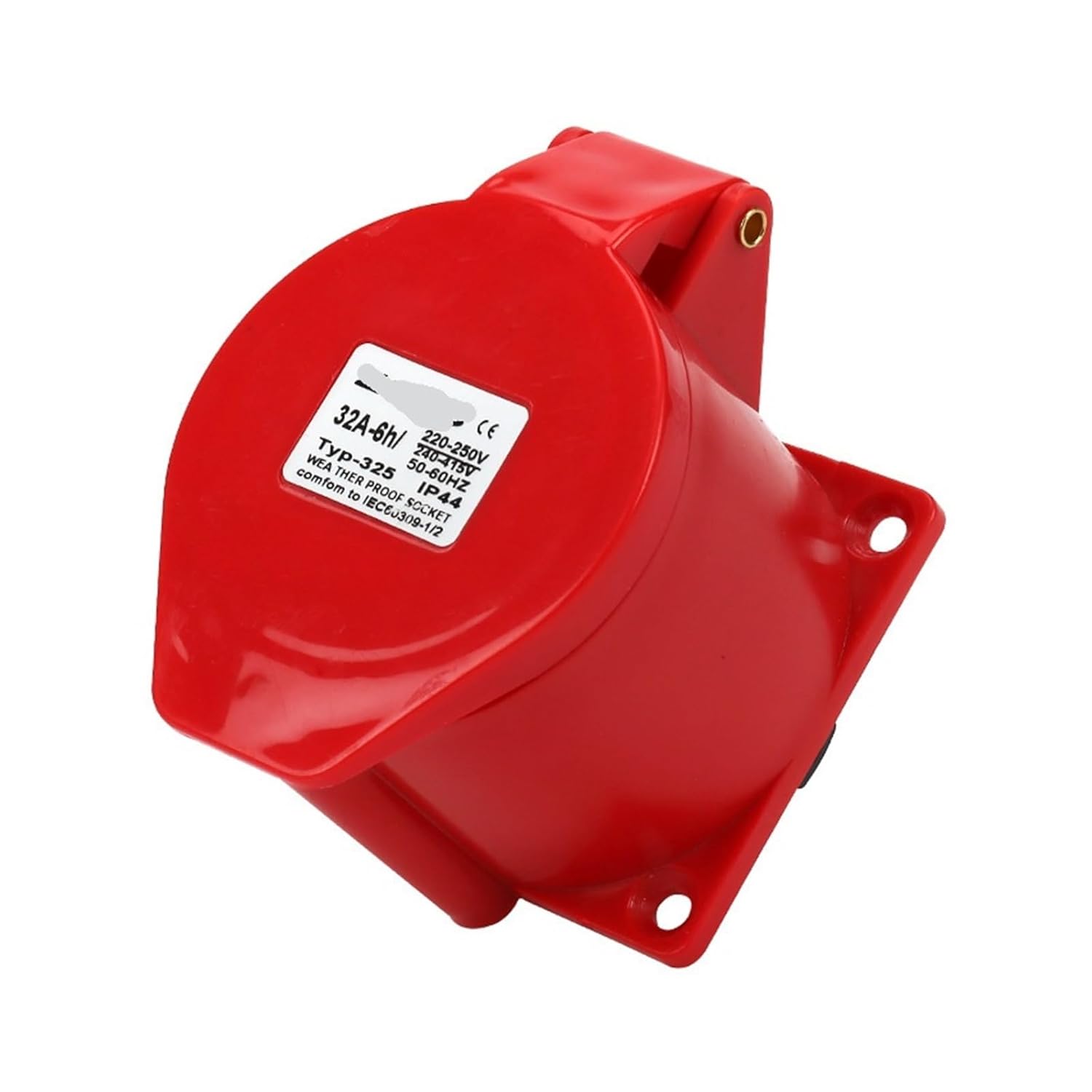 Industrial Socket Connector 3-pin 4-pin 5-pin 16A/32AIP44 Waterproof Industrial Aviation(4 pin 32A Industrial plug024)