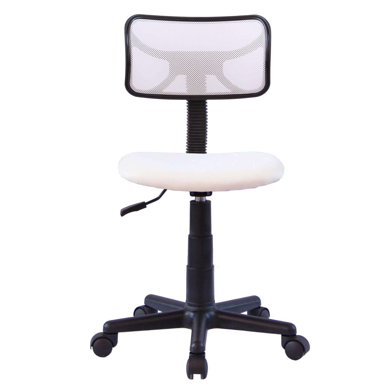 IDIMEX Chaise de Bureau pour Enfant Milan Fauteuil pivotant et Ergonomique sans accoudoirs, siège à roulettes avec Hauteur réglable, revêtement Mesh Blanc