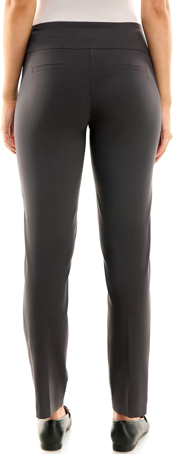 Zac & Rachel Womens Millennium Fabric Pull-on Slim Leg Pant - Plus & Petite - Image 4