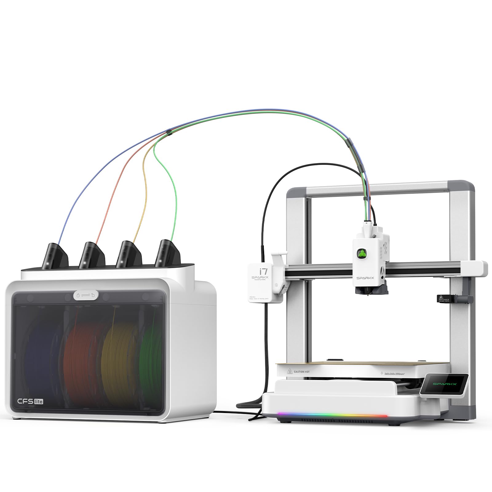 Creality Imprimante 3D FDM de Bureau SPARKX i7 Color Combo pour débutants, modélisation 3D par IA à partir de Photos, Compatible Impression Multicolore, nivellement Automatique