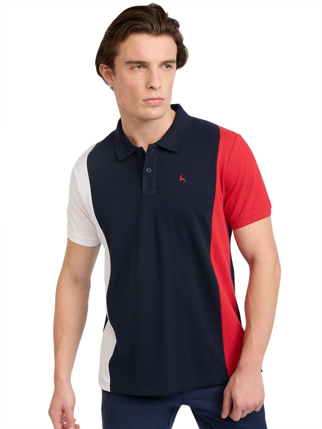 parx Regular Fit Cotton Polyester Blend Cut & Sew Pattern Polo Neck Casual T-Shirt-picture-42