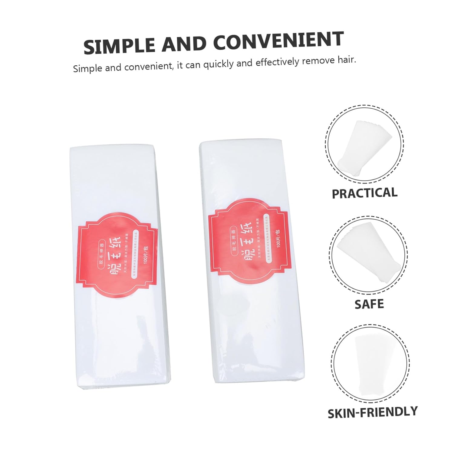 200pcs Hair Remover Wax Strips Muslin Waxing Paper for Body Hair Removal