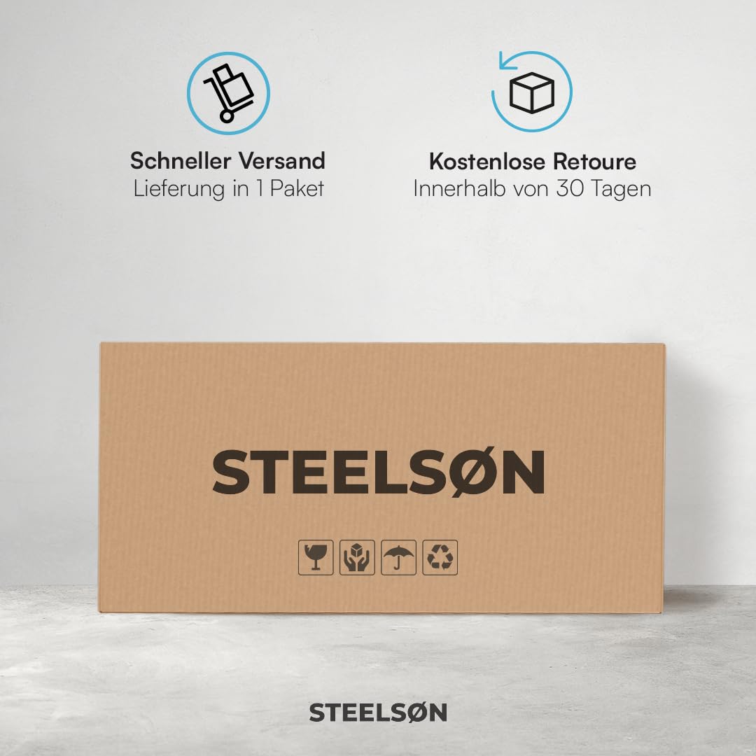 STEELSØN Hydra Hochbeet Metall – ovaler Pflanzenkasten 160x80x80 cm – Gemüsebeet Anthrazit – Beet für Garten & Balkon – Pflanzenbeet aus verzinktem Stahl – Kräuterbeet – Gartenbeet mit Kantenschutz