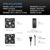 Vista 6 de AC Infinity AI-80SCX. Kit Ventilador de refrigeración, individual 80 milímetros., AI-120SCX, 10.00watts