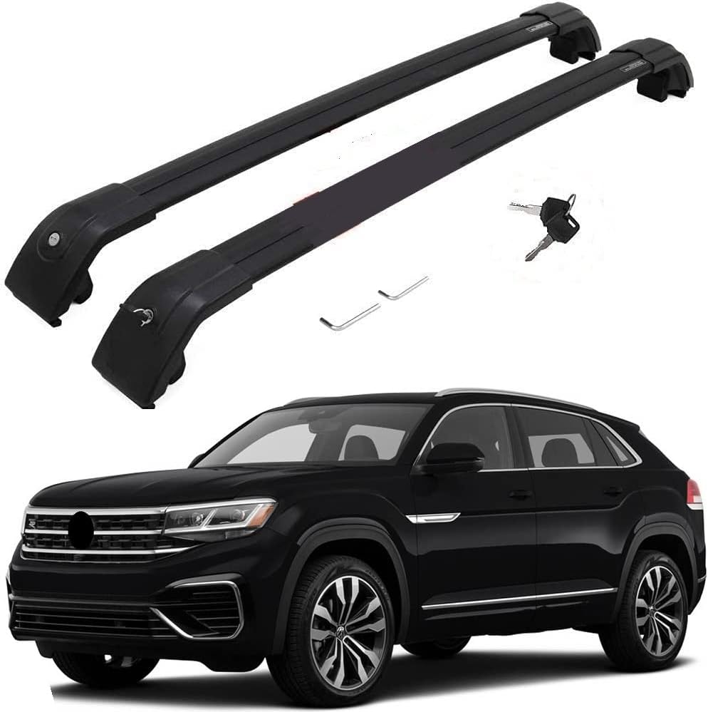 US Cargo Racks for 2020-2025 VW Volkswagen Atlas Cross Sport Roof Rack Cross Bars Rail Luggage Carrier Lockable Accessories