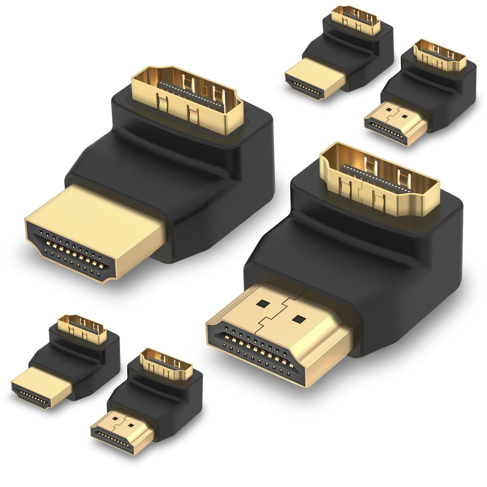 VCE VCE 3 Combos 3D&4K Supported HDMI 90 Degree and 270 Degree Male to Female Adapter