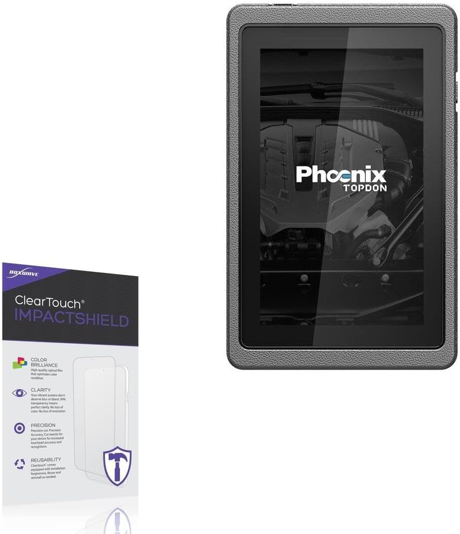 BoxWave Screen Protector Compatible with Topdon Phoenix Lite (7 in) - ClearTouch ImpactShield (2-Pack), Impenetrable Screen Protector Flexible Film