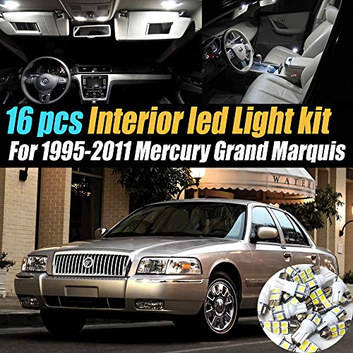 Kit 16 luces LED interiores blanco 6000k para auto miniatura 1