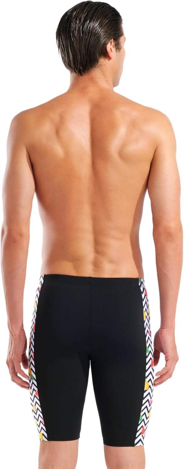 ARENA Performance Men's Swim Jammer MaxLife Athletic Practice Knee Length Swimsuit Short Competitive Training Bathing Suit