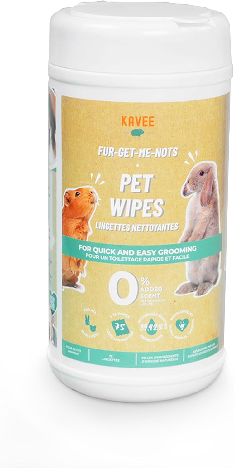 Kavee FurGetMeNots Guinea Pig & Rabbit Wipes (75 Wipes